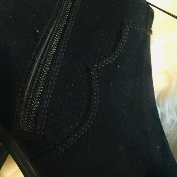 Black Cowboy Booties Sz 10 - Picture 2 of 5